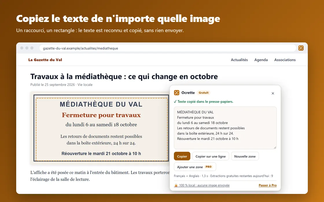 Capture d'écran de Ocrette