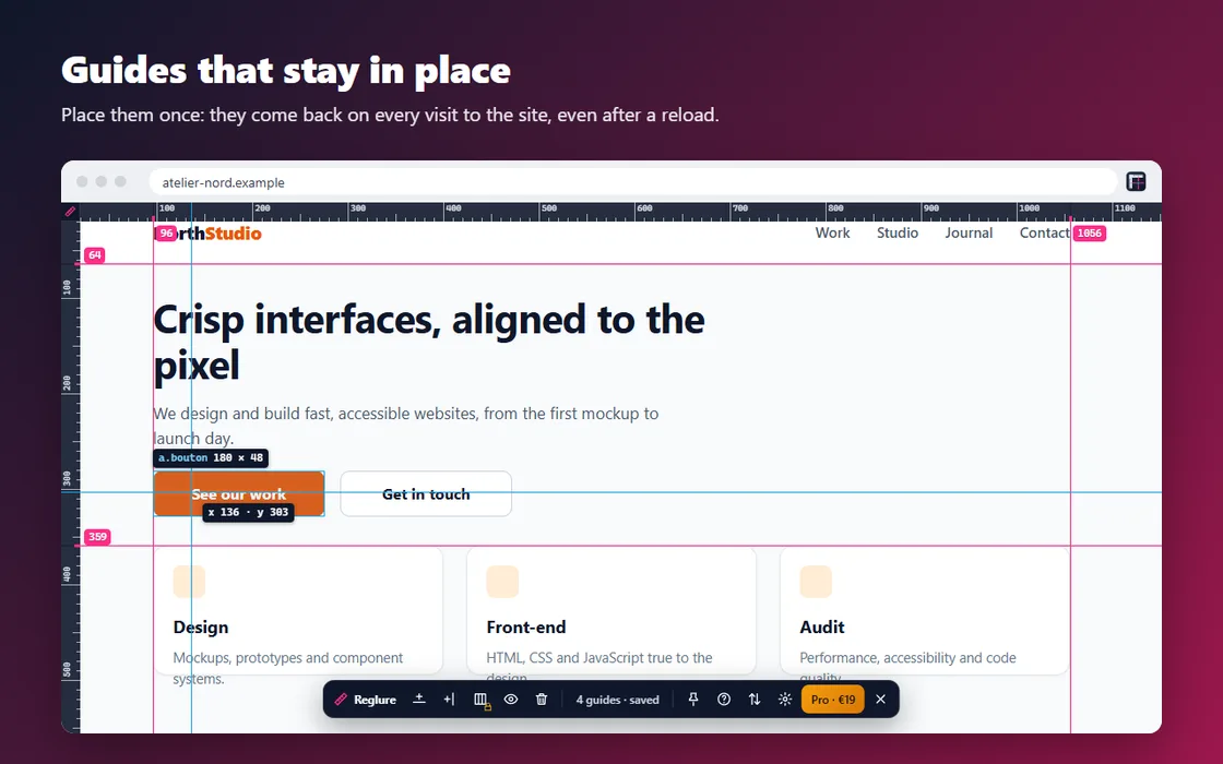 Screenshot of Reglure